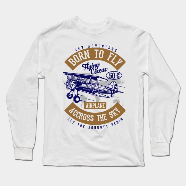 Sky Adventure - Born To Fly Long Sleeve T-Shirt by HealthPedia